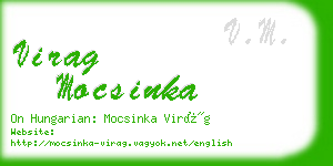 virag mocsinka business card